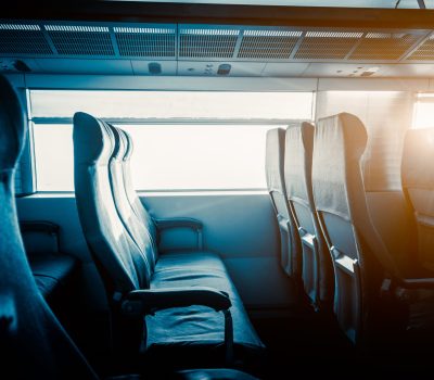 Empty Seats By Window In Train